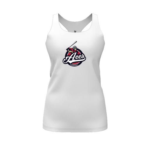 [FT0TRBWH-FYS-LOGO1] Decker Racerback Tank Top (Female Youth S, White, Logo 1)