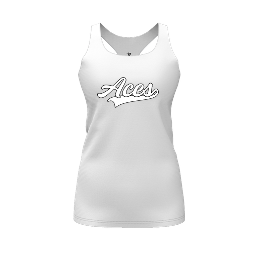 [FT0TRBWH-FYS-LOGO2] Decker Racerback Tank Top (Female Youth S, White, Logo 2)
