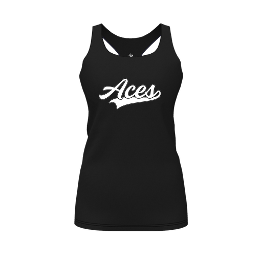 [FT0TRBBK-FYS-LOGO2] Decker Racerback Tank Top (Female Youth S, Black, Logo 2)