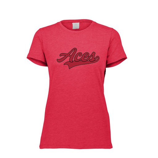 [FTSCUBRD-FAXS-LOGO3] Decker Women's Tri-Blend T-Shirt - Short Sleeve (Female Adult XS, Red, Logo 3)