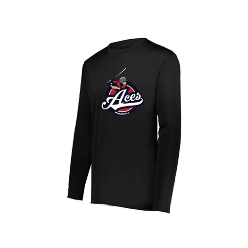 [222822.080.XS-LOGO1] Men's LS Smooth Sport Shirt (Adult XS, Black, Logo 1)