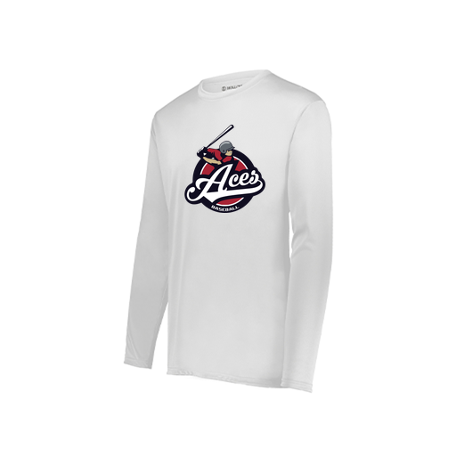 [222822.005.XS-LOGO1] Men's LS Smooth Sport Shirt (Adult XS, White, Logo 1)
