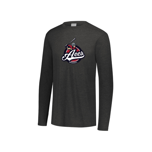 [FTLCUBBK-YS-LOGO1] Decker Youth Tri-Blend T-Shirt - Long Sleeve (Youth S, Black, Logo 1)