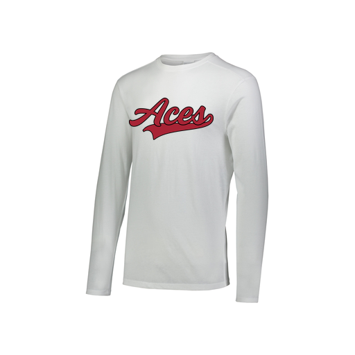 [FTLCUBWH-YS-LOGO3] Decker Youth Tri-Blend T-Shirt - Long Sleeve (Youth S, White, Logo 3)