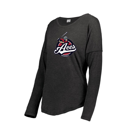[FTLCUBBK-FAS-LOGO1] Decker Women's Tri-Blend T-Shirt - Long Sleeve (Female Adult S, Black, Logo 1)